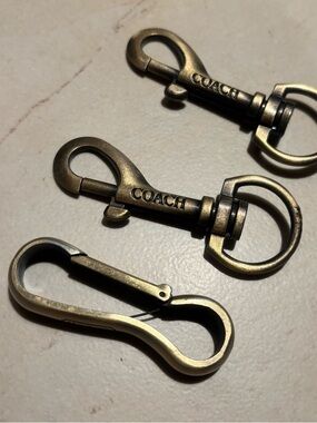 COACH Antique Brass Swivel Clasps/Clips Hardware